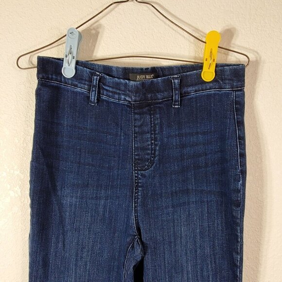 Judy Blue Womens Pull on Super Flare Jeans Size 7/28 Denim Raw Hem JB88136 - Picture 4 of 14